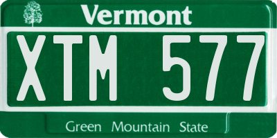 VT license plate XTM577