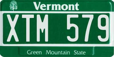 VT license plate XTM579