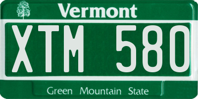 VT license plate XTM580
