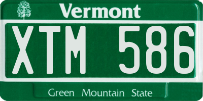 VT license plate XTM586