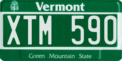 VT license plate XTM590