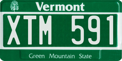 VT license plate XTM591