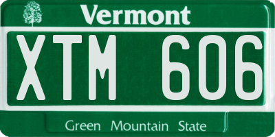 VT license plate XTM606