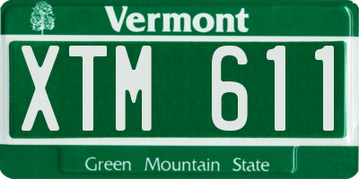 VT license plate XTM611