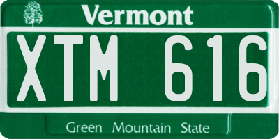 VT license plate XTM616