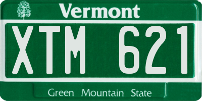 VT license plate XTM621