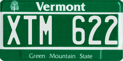 VT license plate XTM622
