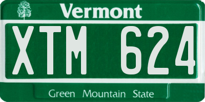 VT license plate XTM624