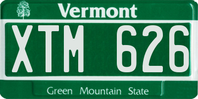VT license plate XTM626