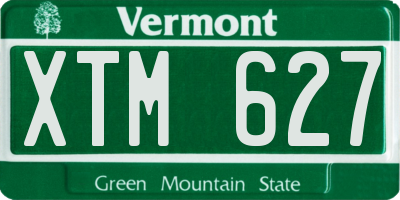 VT license plate XTM627