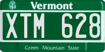 VT license plate XTM628