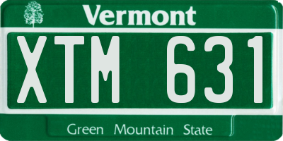 VT license plate XTM631