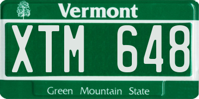 VT license plate XTM648