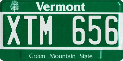 VT license plate XTM656
