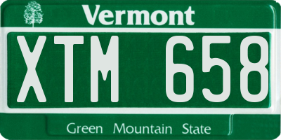 VT license plate XTM658