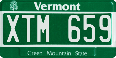 VT license plate XTM659