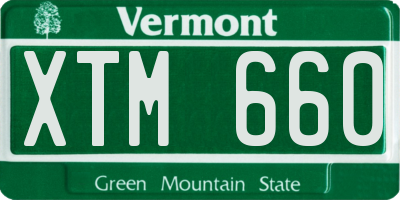 VT license plate XTM660