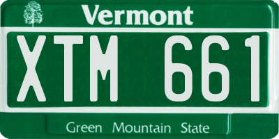 VT license plate XTM661