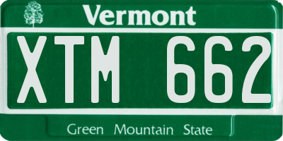 VT license plate XTM662