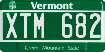 VT license plate XTM682