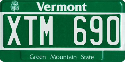 VT license plate XTM690