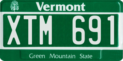 VT license plate XTM691