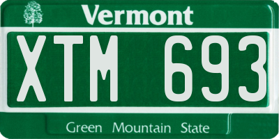 VT license plate XTM693