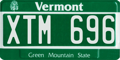 VT license plate XTM696
