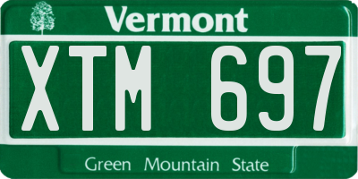 VT license plate XTM697