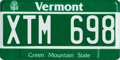 VT license plate XTM698