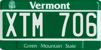 VT license plate XTM706