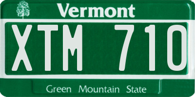 VT license plate XTM710