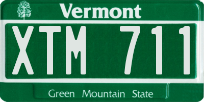 VT license plate XTM711