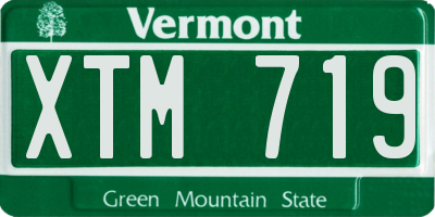 VT license plate XTM719