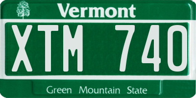 VT license plate XTM740