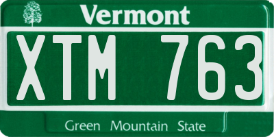 VT license plate XTM763