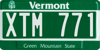 VT license plate XTM771