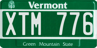 VT license plate XTM776
