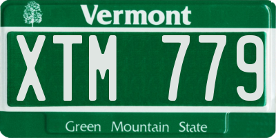 VT license plate XTM779