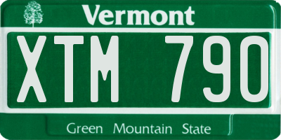 VT license plate XTM790