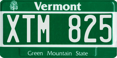 VT license plate XTM825