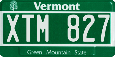 VT license plate XTM827