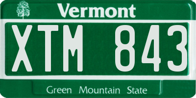 VT license plate XTM843