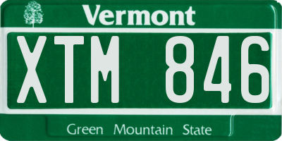 VT license plate XTM846