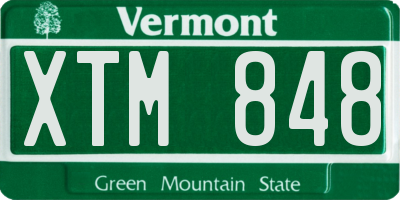 VT license plate XTM848