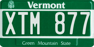 VT license plate XTM877