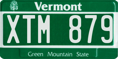 VT license plate XTM879