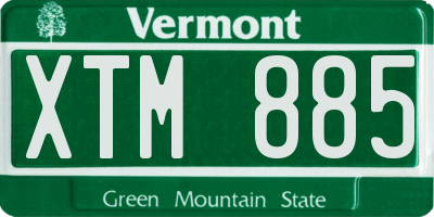 VT license plate XTM885