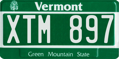 VT license plate XTM897