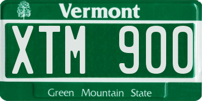 VT license plate XTM900